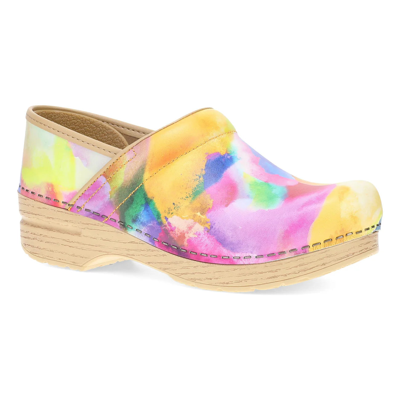 Professional Watercolor Leather Clog