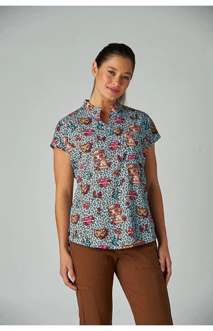 Koi Lady Leopard Top