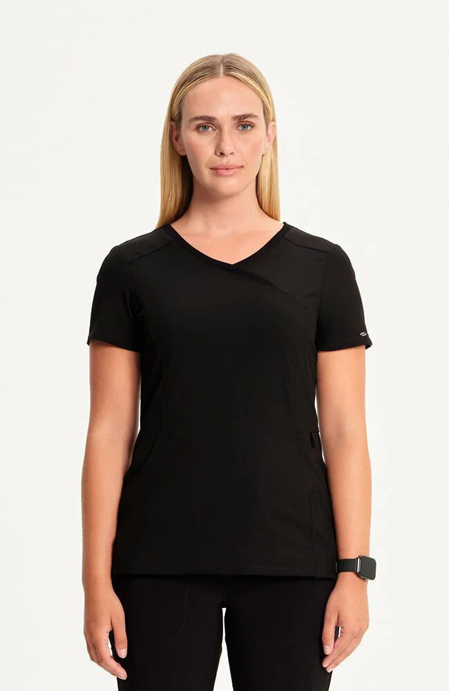 Cherokee Infinity Mock Wrap Top