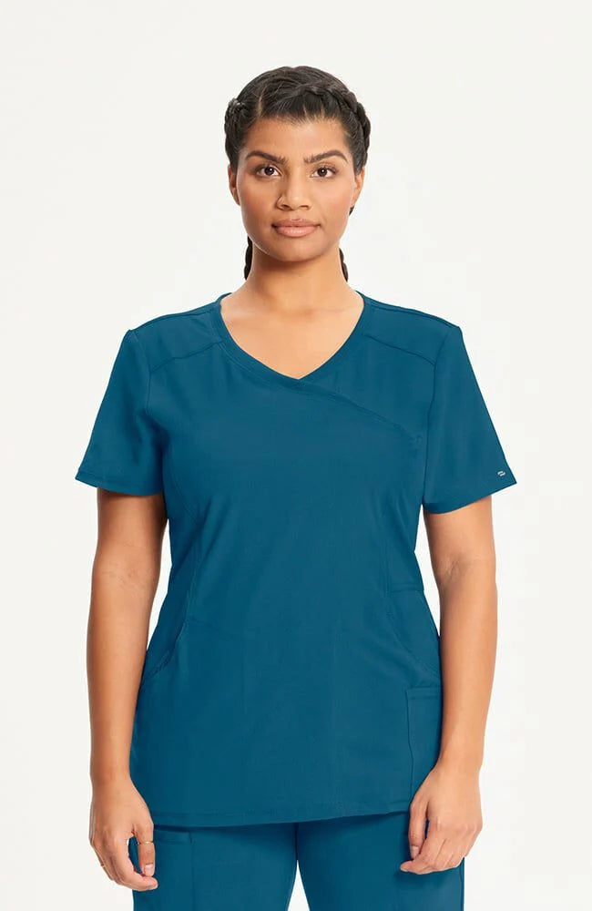 Cherokee Infinity Mock Wrap Top