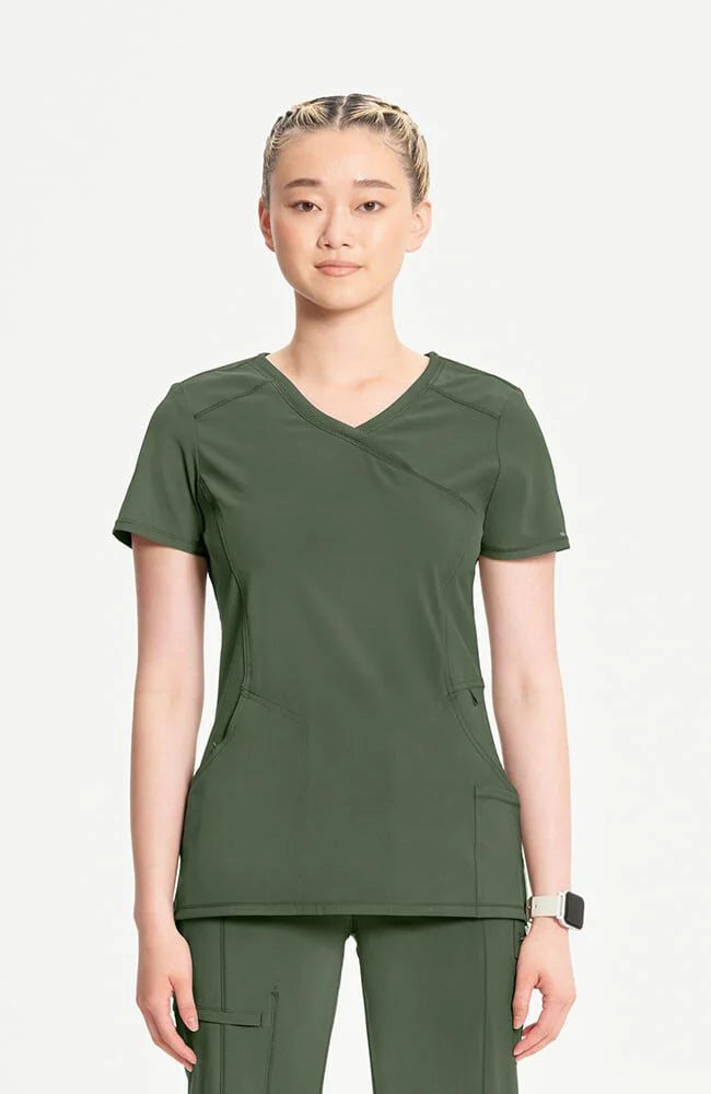 Cherokee Infinity Mock Wrap Top