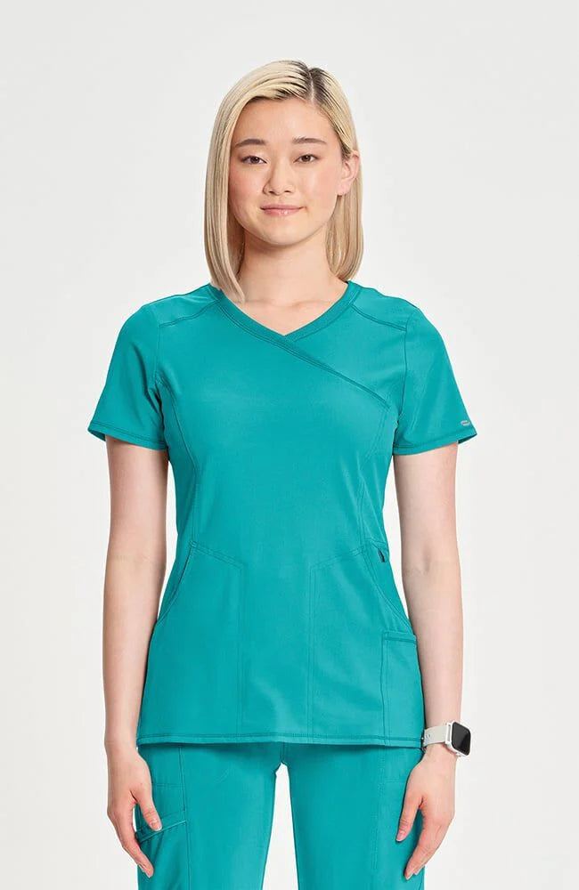 Cherokee Infinity Mock Wrap Top