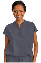 Healing Hands Mandarin Split Collar Top