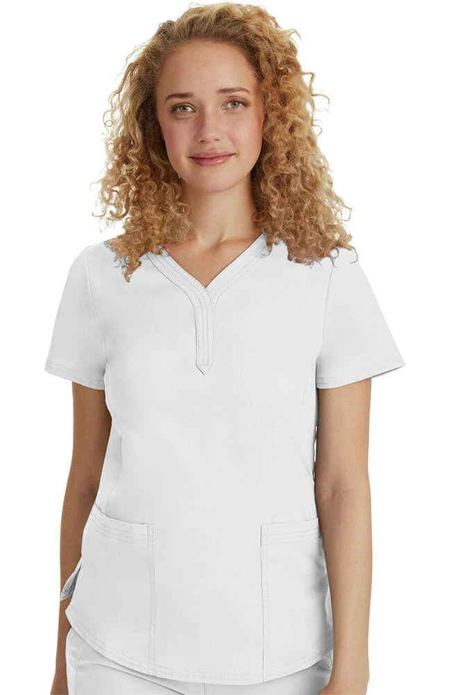 Healing Hands Y-Neck Top