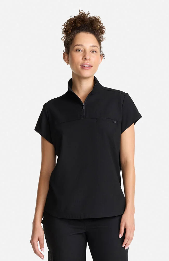 Quest Quarter Zip Scrub Top