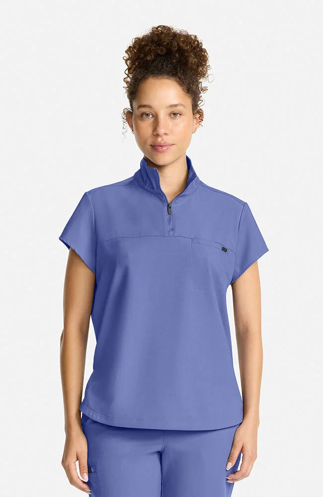 Quest Quarter Zip Scrub Top