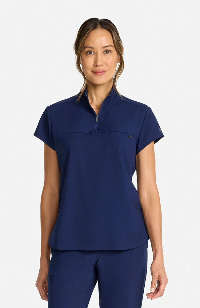 Quest Quarter Zip Scrub Top