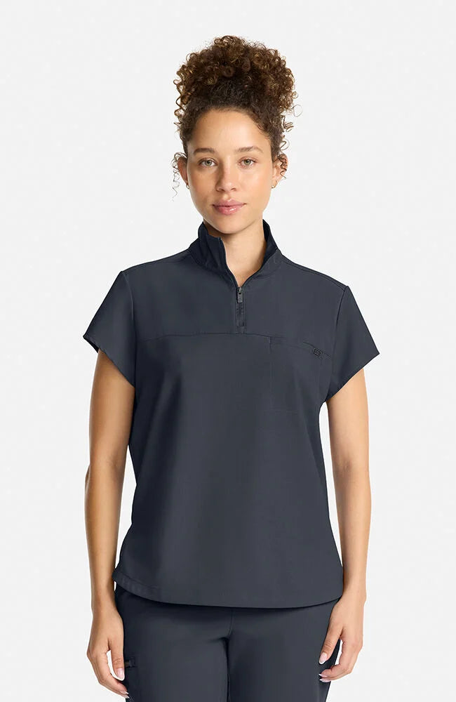 Quest Quarter Zip Scrub Top
