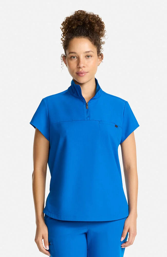 Quest Quarter Zip Scrub Top