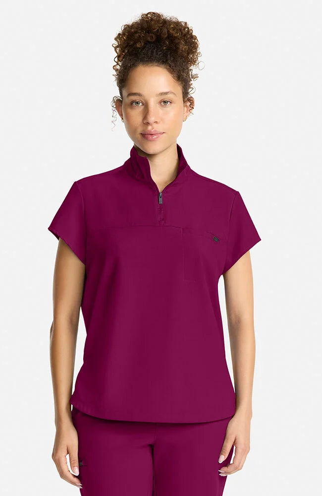 Quest Quarter Zip Scrub Top