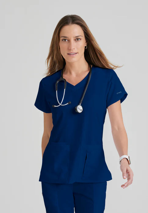 Grey's Anatomy Original 4 Pocket V-Neck Top