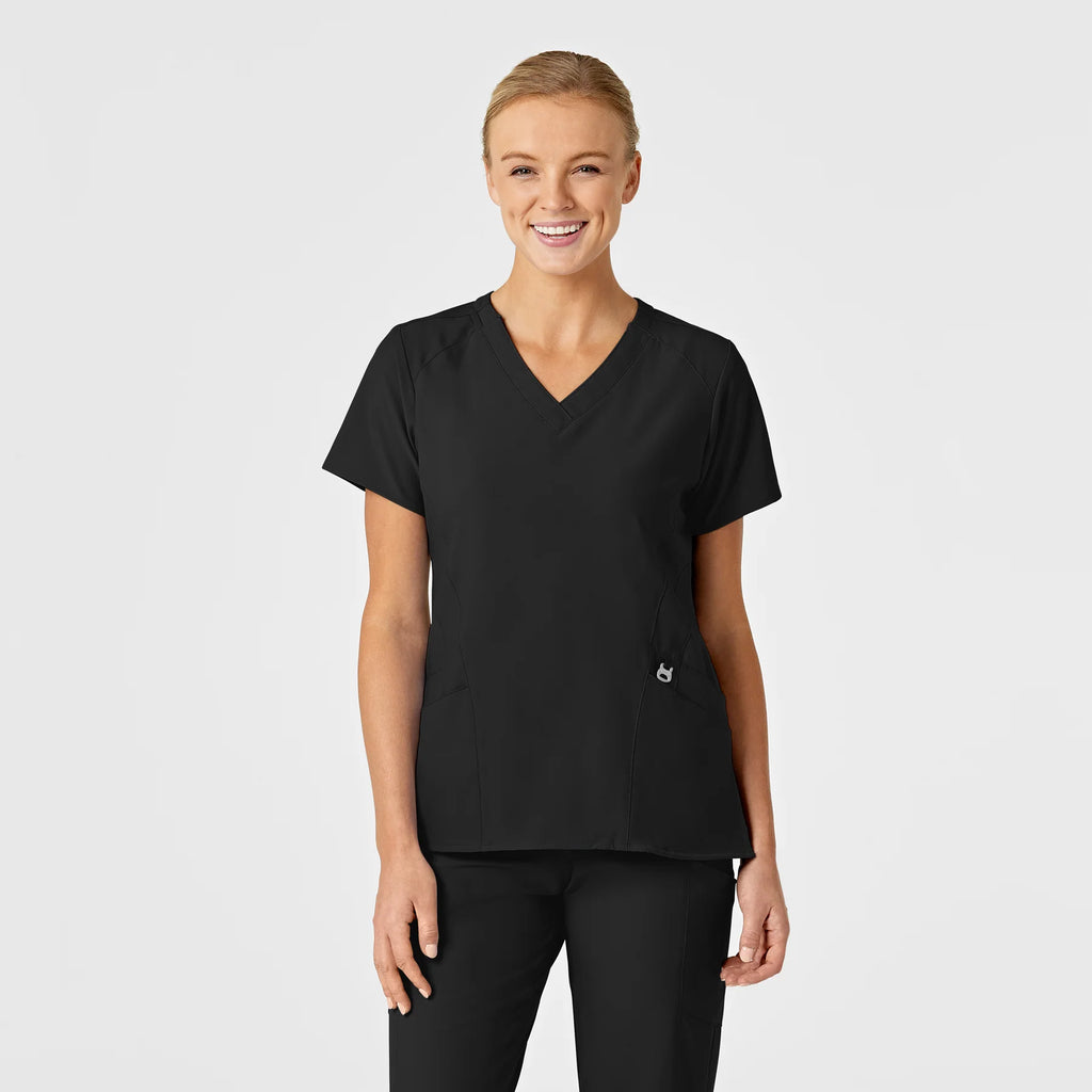 W123 Stylized V-Neck Top