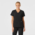 W123 Stylized V-Neck Top