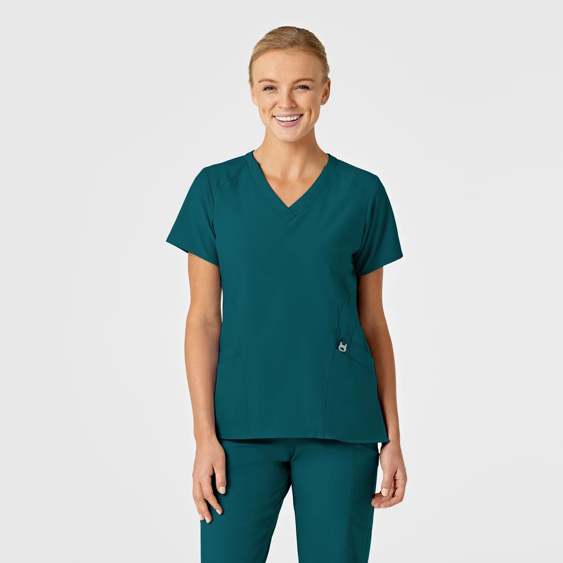 W123 Stylized V-Neck Top