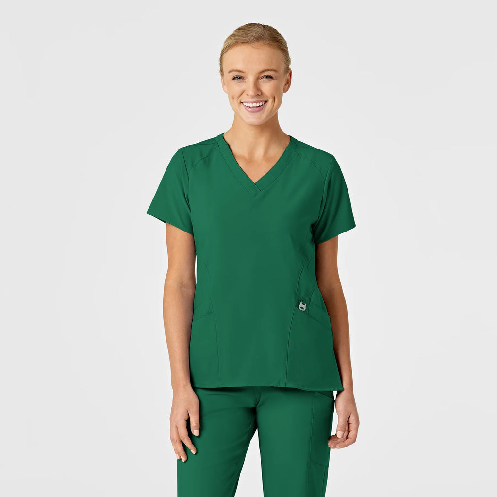 W123 Stylized V-Neck Top