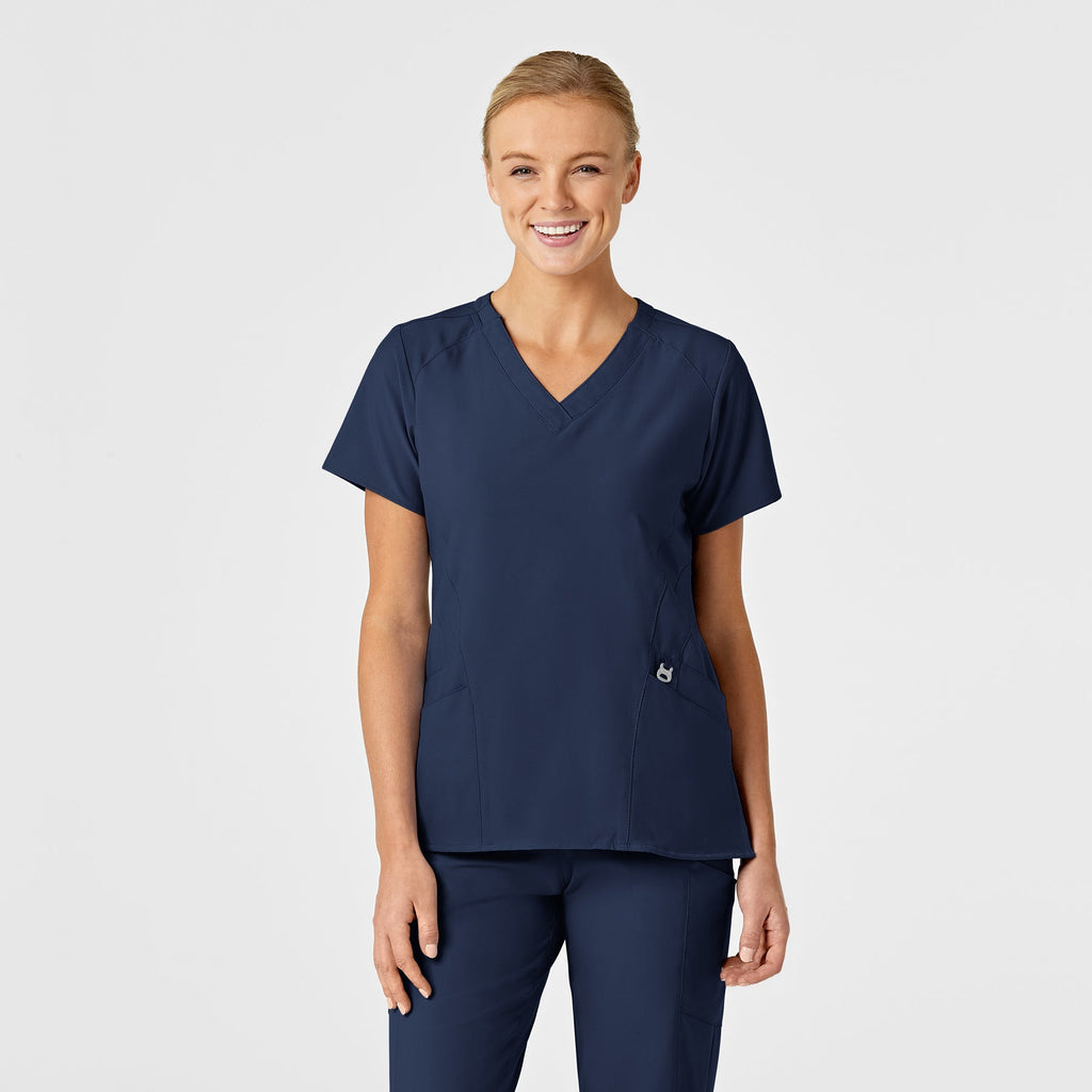 W123 Stylized V-Neck Top