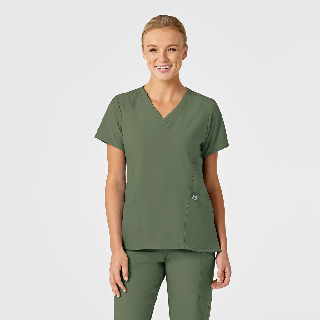 W123 Stylized V-Neck Top