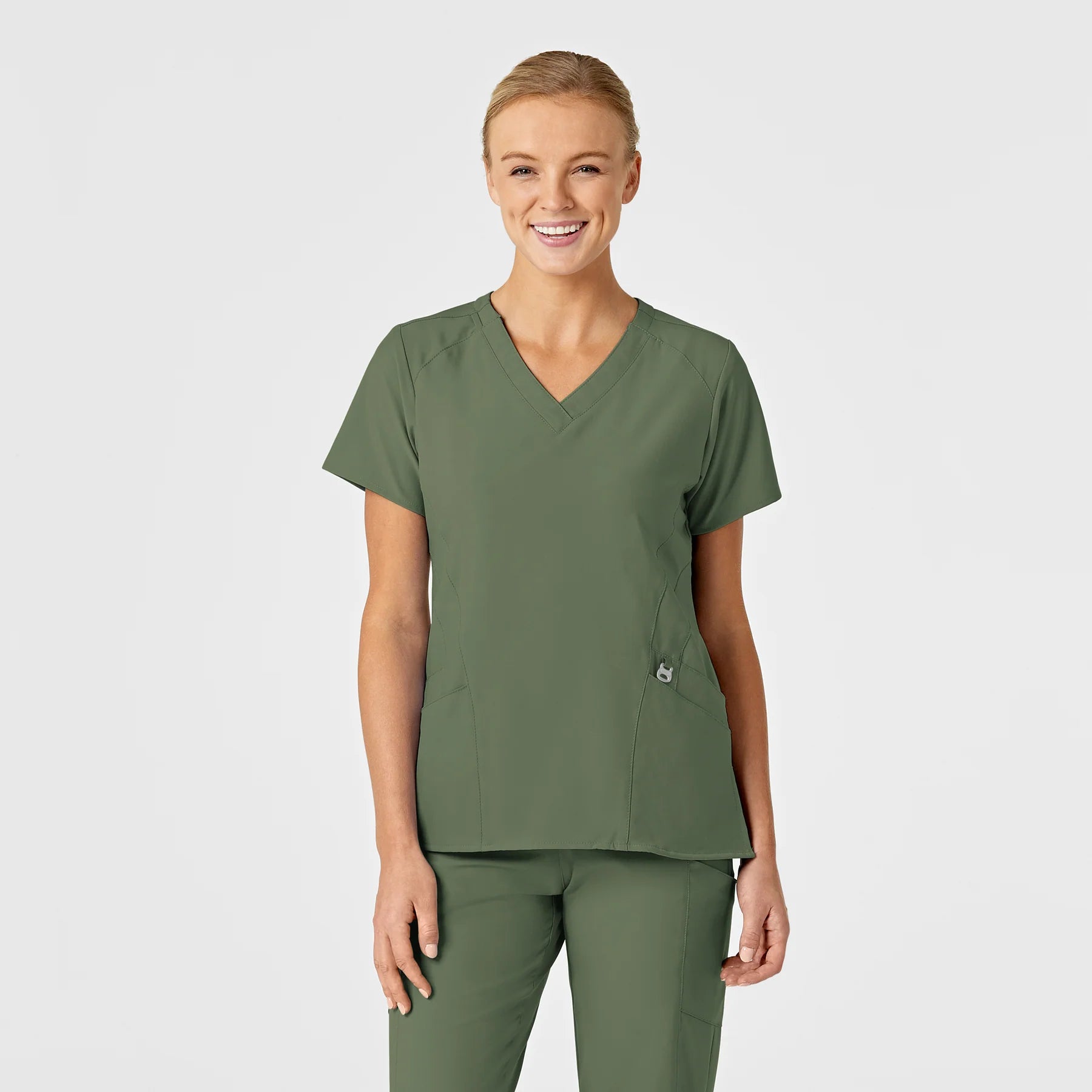 W123 Stylized V-Neck Top