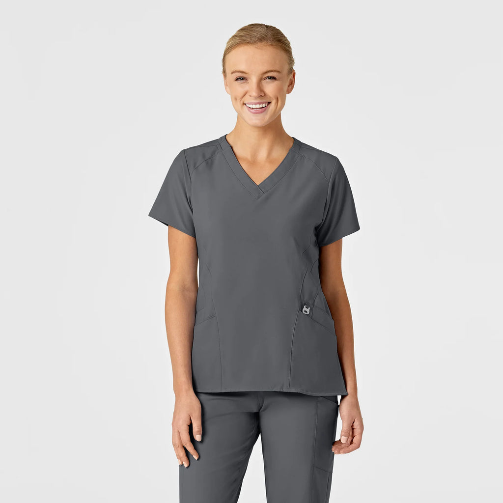 W123 Stylized V-Neck Top