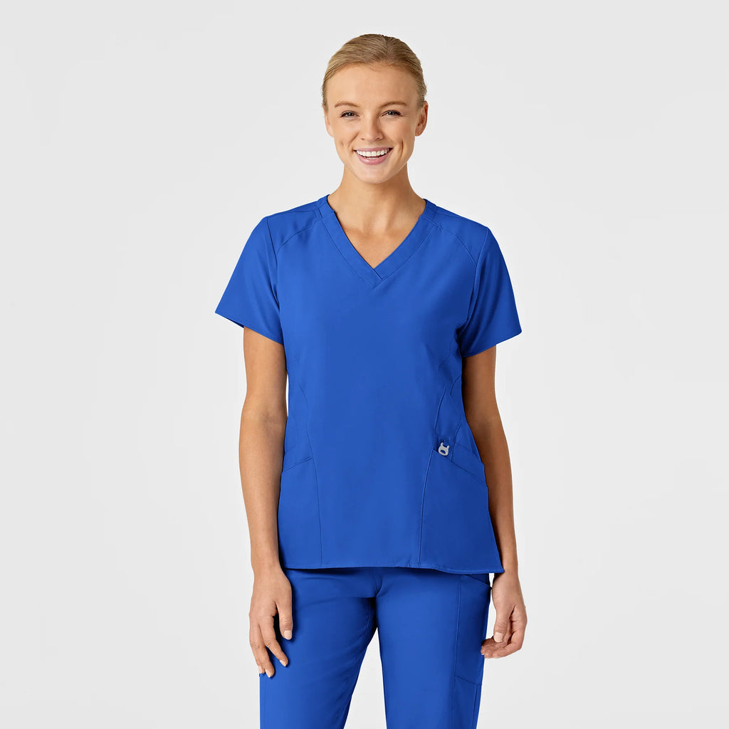 W123 Stylized V-Neck Top