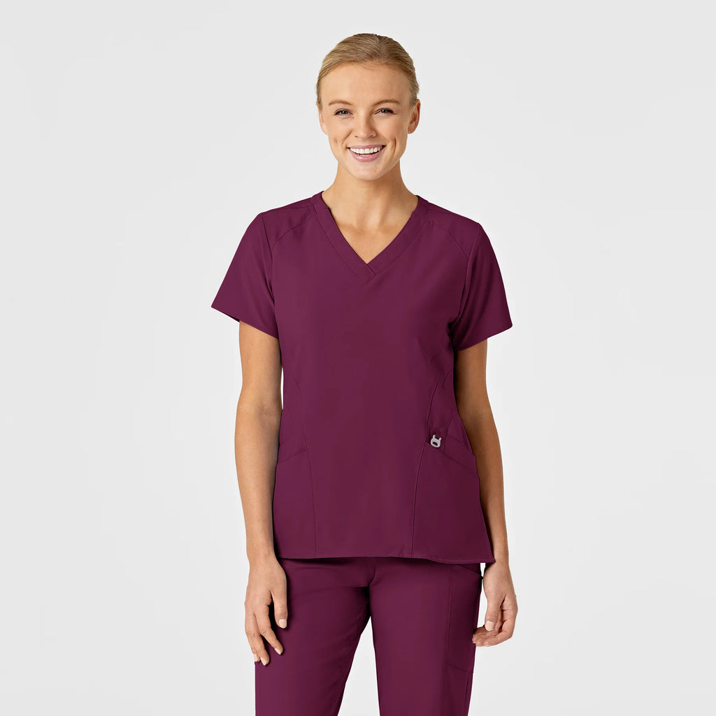 W123 Stylized V-Neck Top