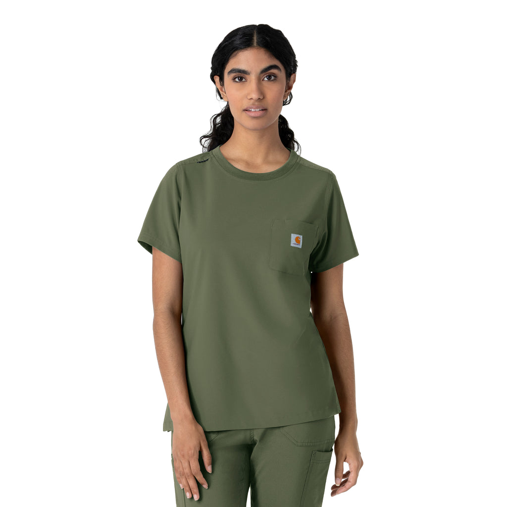 Carhartt Force Crew-Neck Scrub Top