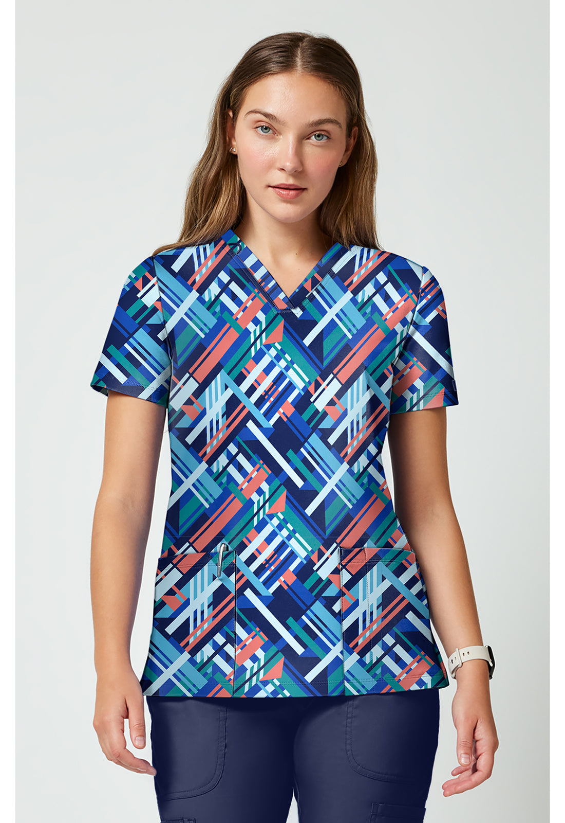Achieve Bright Geo Print Top
