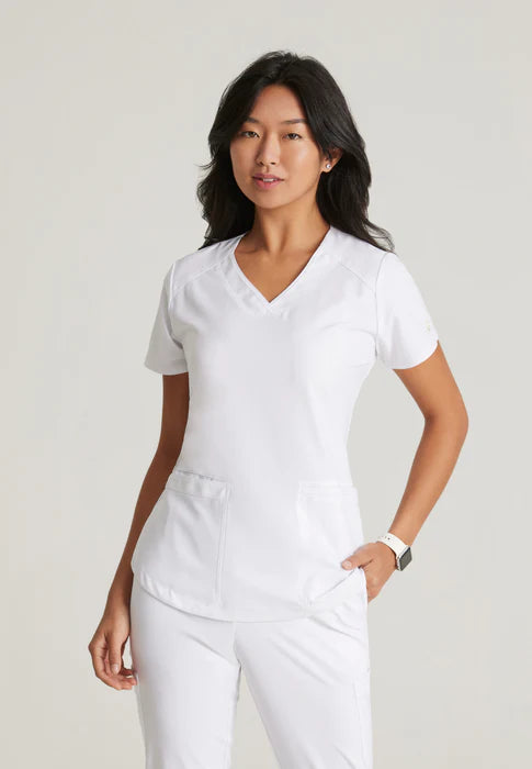 Grey's Anatomy Evolve Stretch 2 Pocket Top