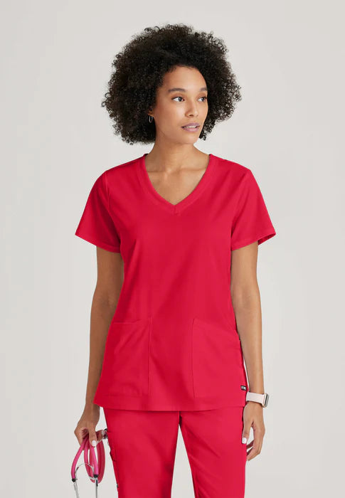 Grey's Anatomy Spandex Stretch V-Neck Top