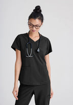Grey's Anatomy Evolve Stretch 2 Pocket Top