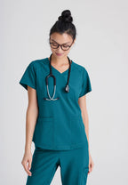 Grey's Anatomy Evolve Stretch 2 Pocket Top
