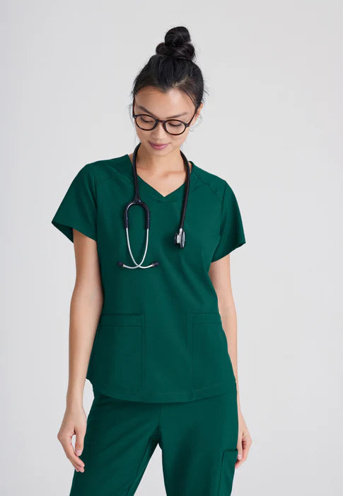 Grey's Anatomy Evolve Stretch 2 Pocket Top