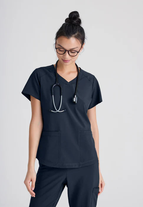 Grey's Anatomy Evolve Stretch 2 Pocket Top