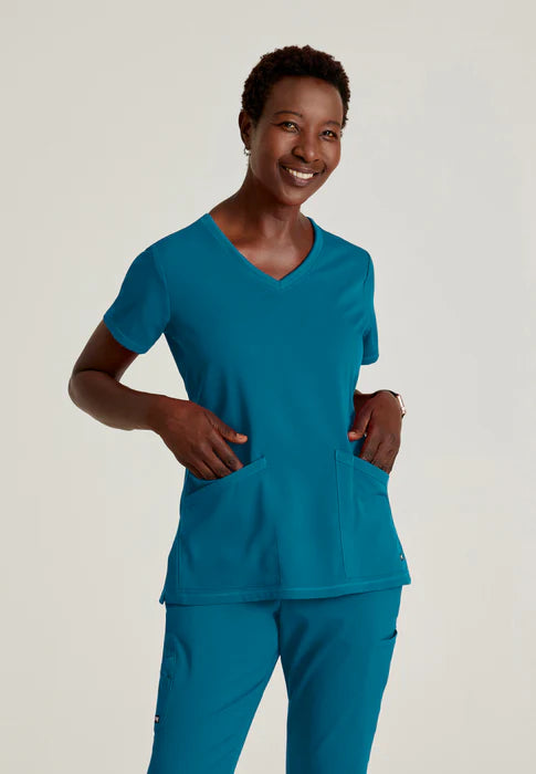 Grey's Anatomy Spandex Stretch V-Neck Top