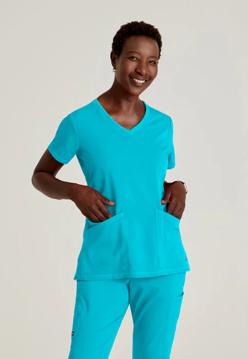 Grey's Anatomy Spandex Stretch V-Neck Top