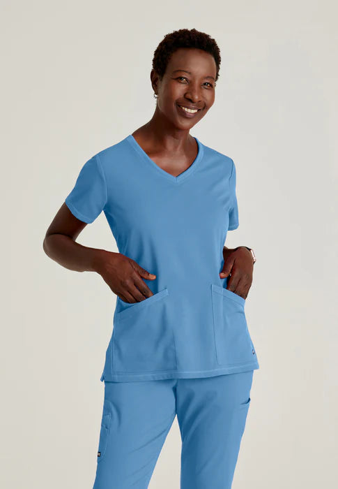 Grey's Anatomy Spandex Stretch V-Neck Top