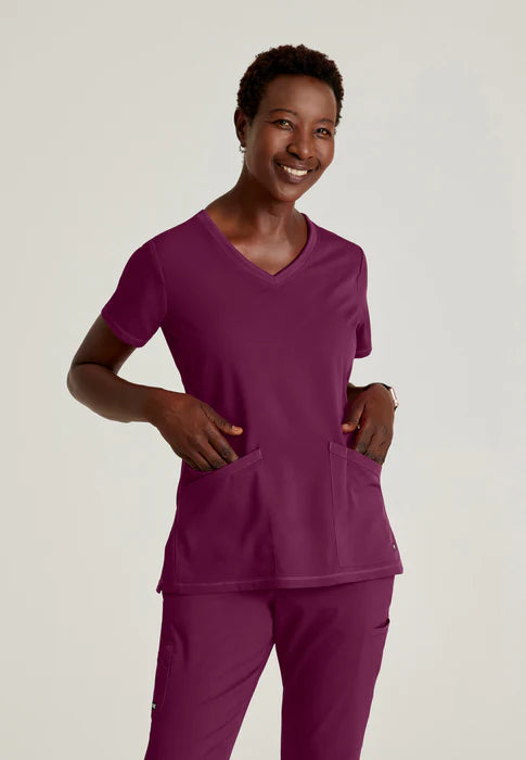 Grey's Anatomy Spandex Stretch V-Neck Top