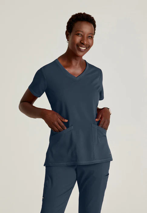 Grey's Anatomy Spandex Stretch V-Neck Top