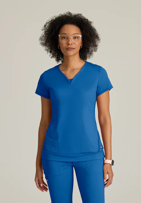 Motivate Curved V-Neck Top