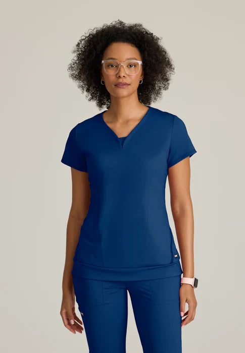 Motivate Curved V-Neck Top