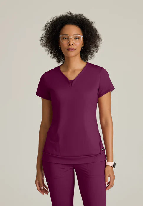 Motivate Curved V-Neck Top