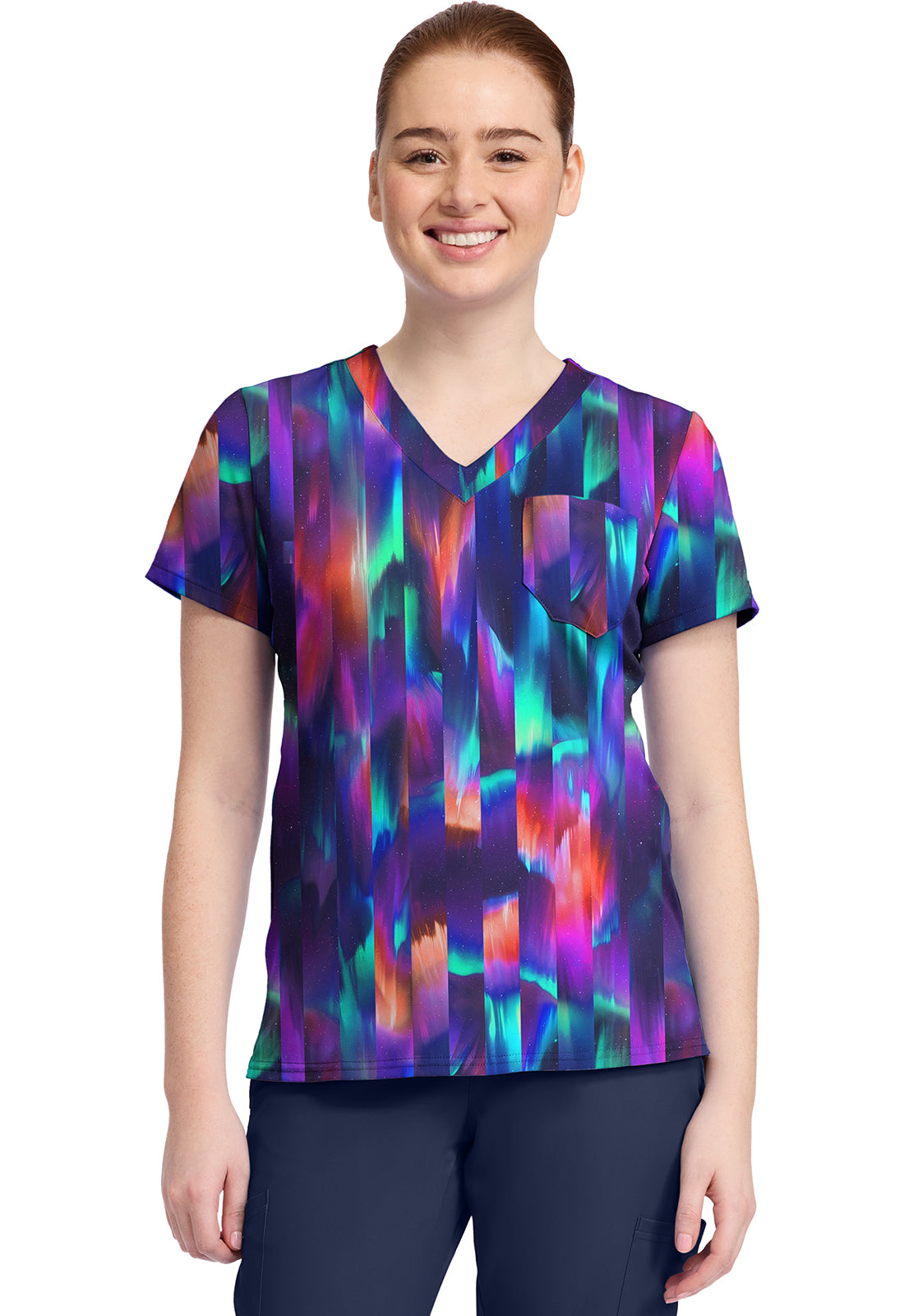 Med Couture Aurora Stripe Print Top