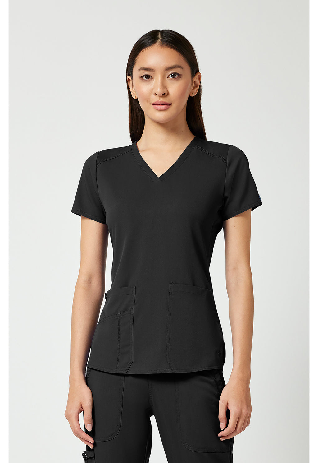 Touch V-Neck Shirttail Top