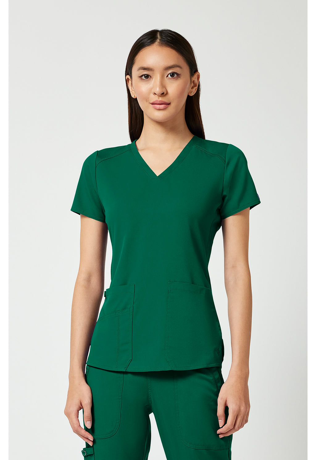 Touch V-Neck Shirttail Top
