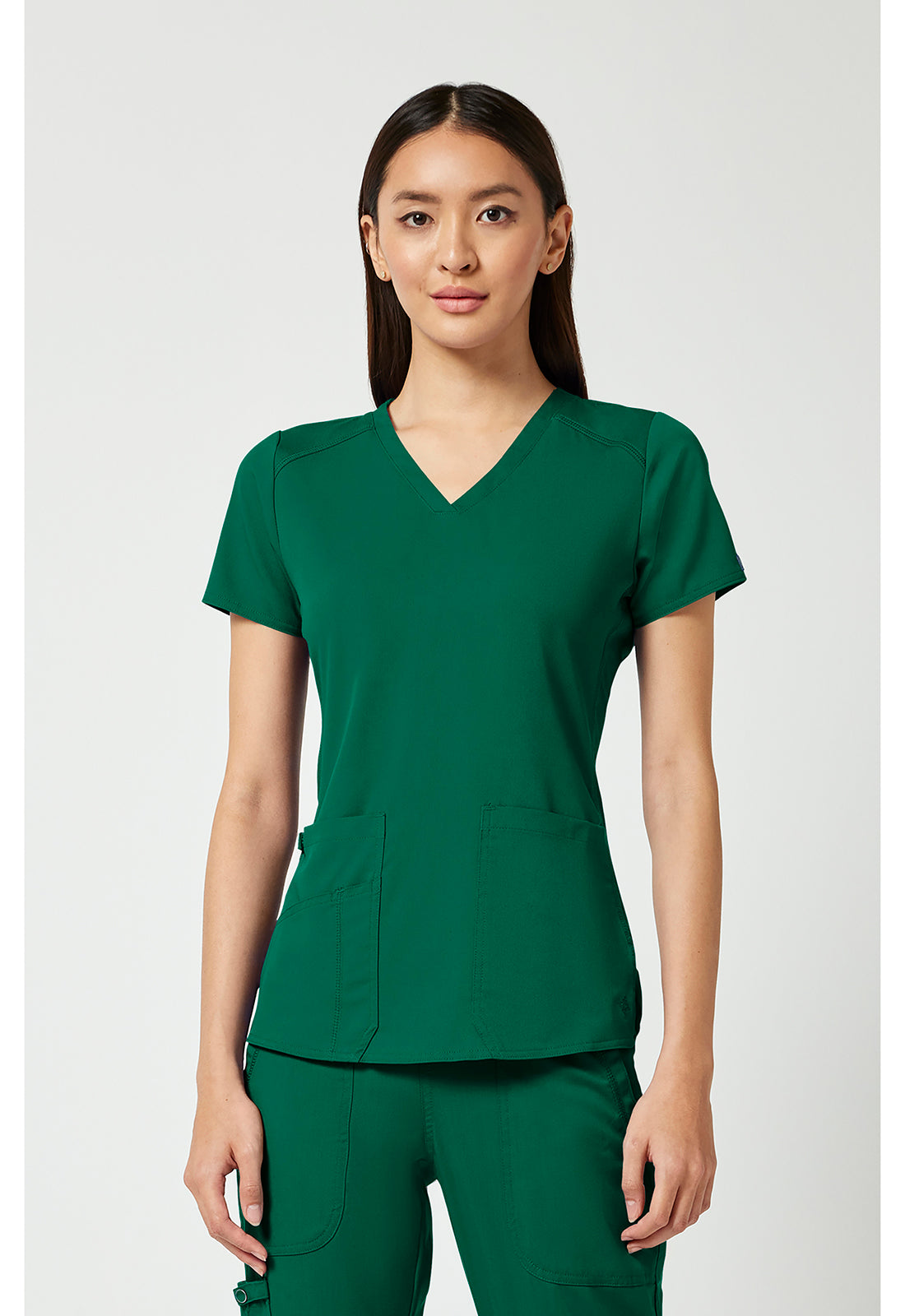 Touch V-Neck Shirttail Top