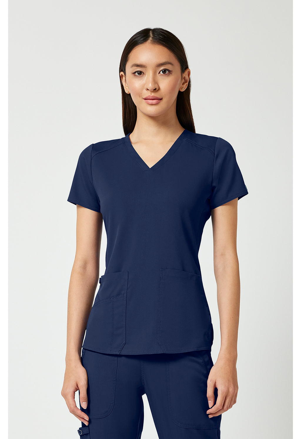 Touch V-Neck Shirttail Top