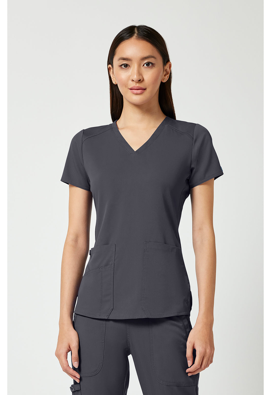 Touch V-Neck Shirttail Top